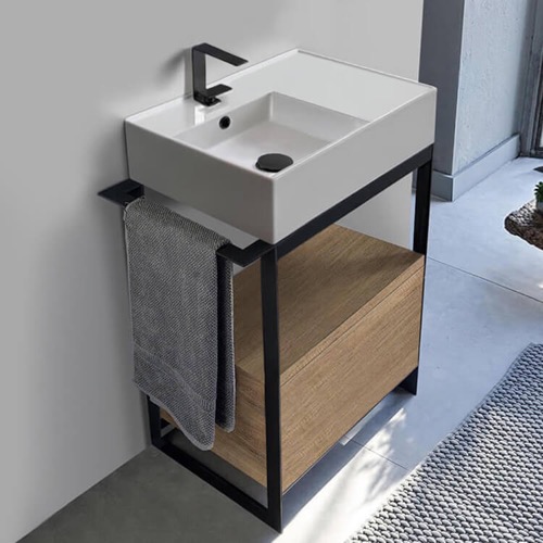 Modern  Console Vanity, 27 Inch Scarabeo 5114-SOL1-89