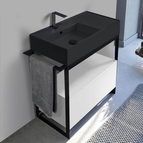 Modern  Console Vanity, 35 Inch Scarabeo 5115-49-SOL1-01