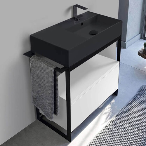 Modern  Console Vanity, 35 Inch Scarabeo 5118-49-SOL1-01