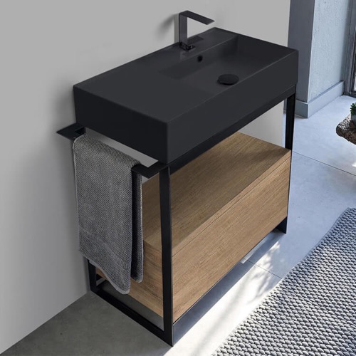 Modern  Console Vanity, 35 Inch Scarabeo 5118-49-SOL1-89