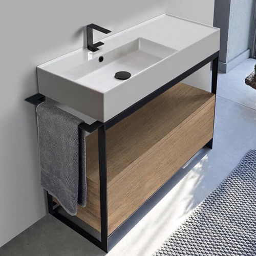 Modern  Console Vanity, 43 Inch Scarabeo 5119-SOL1-89