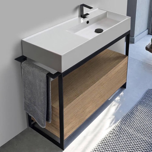 Modern  Console Vanity, 43 Inch Scarabeo 5120-SOL1-89