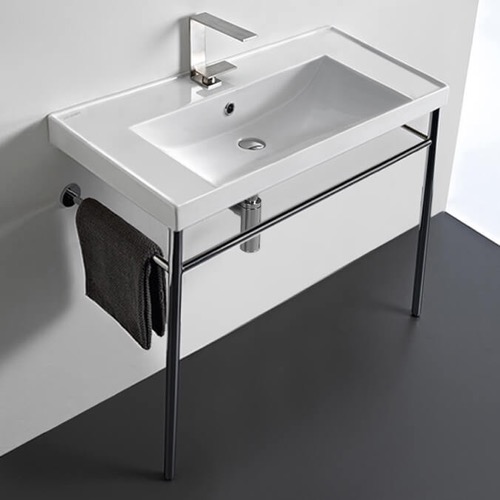 Modern Console Sink, 36 Inch Scarabeo 3005-CON