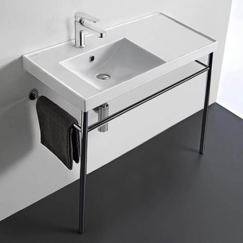 Modern Console Sink, 36 Inch Scarabeo 3008-CON