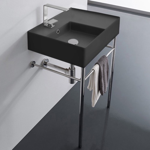 Small Modern Console Sink, 24 Inch Scarabeo 5114-49-CON