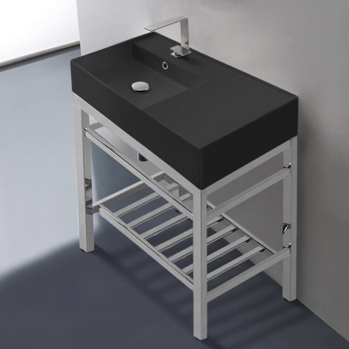 Modern Console Sink Vanity, 32 Inch Scarabeo 5115-49-CON2