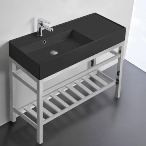 Modern Console Sink Vanity, 40 Inch Scarabeo 5119-49-CON2