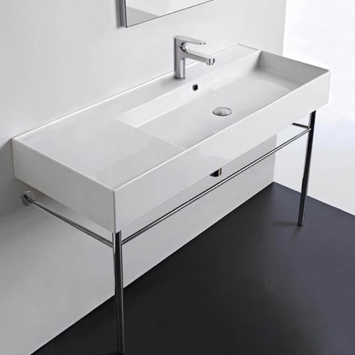 Modern Console Sink, 48 Inch Scarabeo 5122-CON