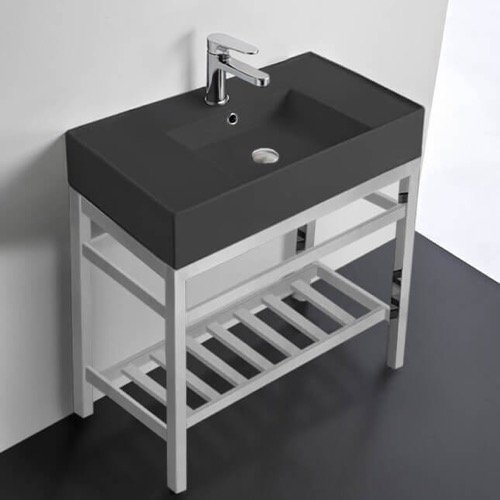 Modern Console Sink Vanity, 32 Inch Scarabeo 5123-49-CON2