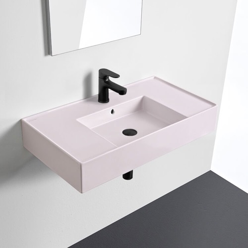 Pink Bathroom Sink, Ceramic Scarabeo 5123-54