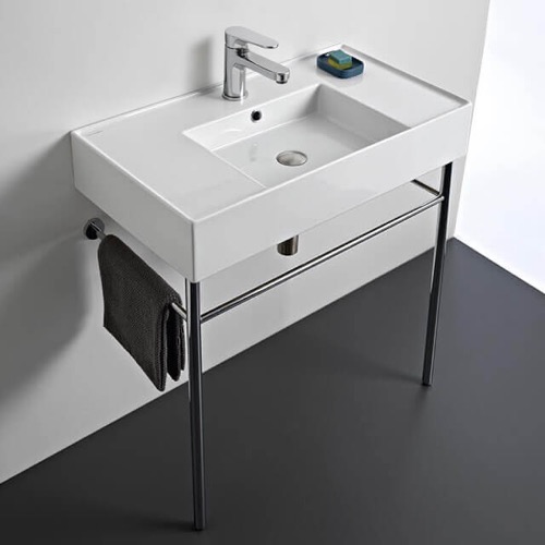 Modern Console Sink, 32 Inch Scarabeo 5123-CON
