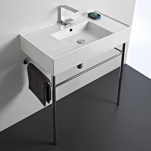 Modern Console Sink, 32 Inch Scarabeo 5123-CON