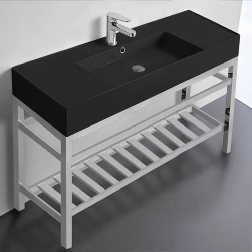 Modern Console Sink Vanity, 48 Inch Scarabeo 5125-49-CON2