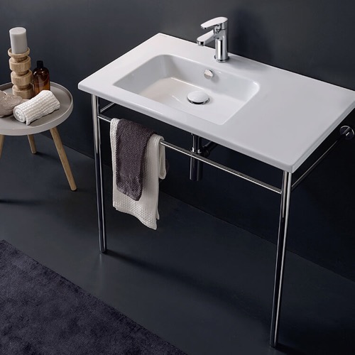 Modern Console Sink, 32 Inch Scarabeo 5211-CON