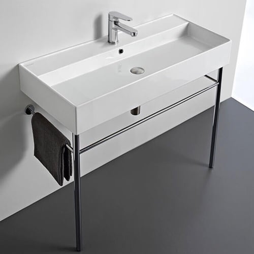 Modern Console Sink, 40 Inch Scarabeo 8031/R-100A-CON