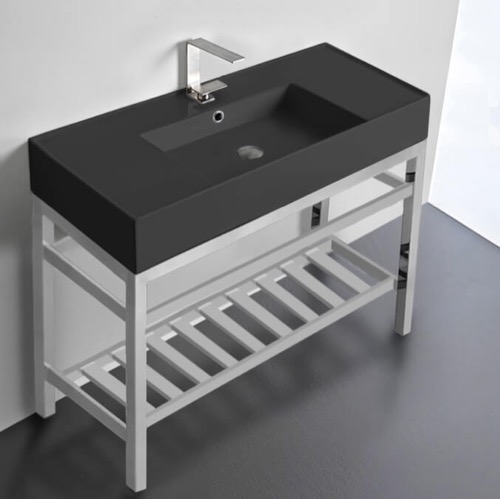 Modern Console Sink Vanity, 40 Inch Scarabeo 5124-49-CON2