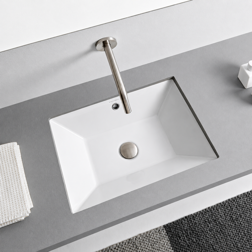 Undermount Bathroom Sink, White Ceramic Scarabeo 5134