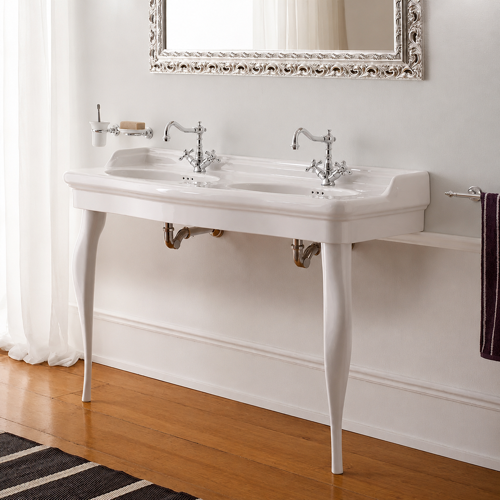 Double Console Sink, 50 Inch, Traditional Scarabeo 5303-CON