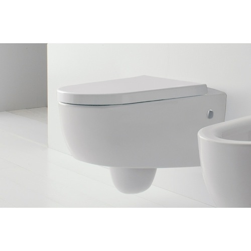 Modern Wall Mount Toilet, Ceramic, Rounded Modern Wall Mount Toilet, Ceramic, Rounded Scarabeo 8048
