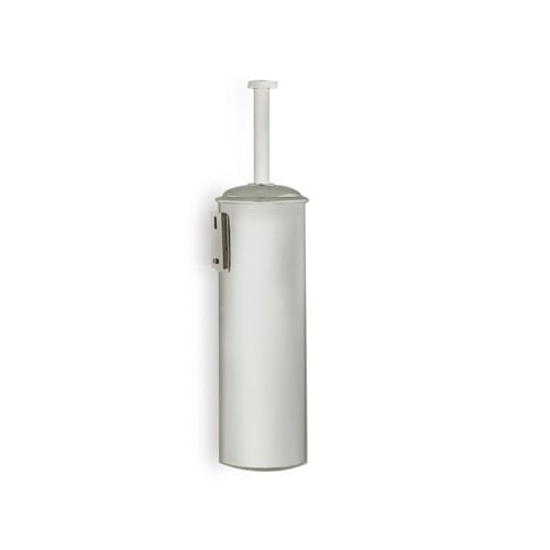 Toilet Brush Holder, Brushed Nickel, Wall Mounted, Rounded Brass StilHaus ME039M-36