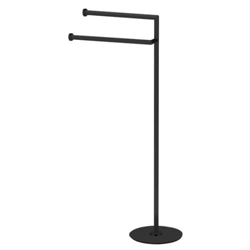 Towel Stand, Matte Black, Free Standing StilHaus ME19-23