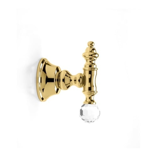 Robe Hook, Gold, Brass with Crystal StilHaus SL13-16
