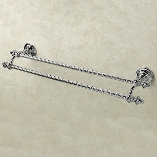 Double Towel Bar, 24 Inch, Classic-Style, Brass StilHaus G05.2-08