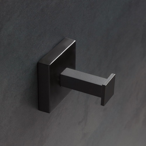 Bathroom Hook, Wall Mounted, Matte Black StilHaus U13-23