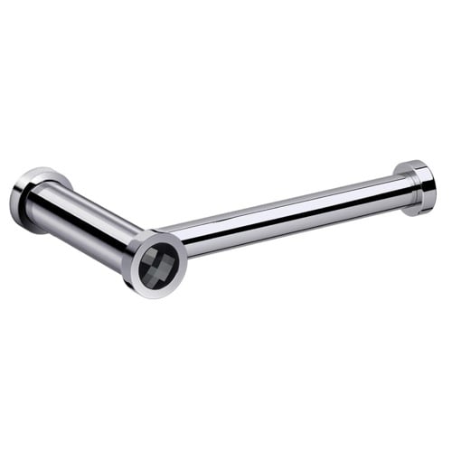 Toilet Roll Holder, Chrome With Black Crystal Windisch 85510CRN