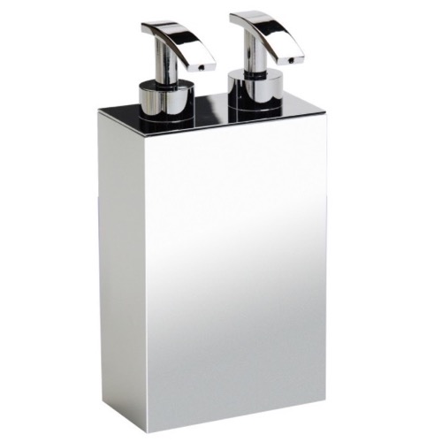 Soap Dispenser, Square, Wall Mounted, Brass, Two Pump(s) Windisch 90124