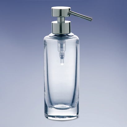 Soap Dispenser, Rounded, Tall Plain Crystal Glass