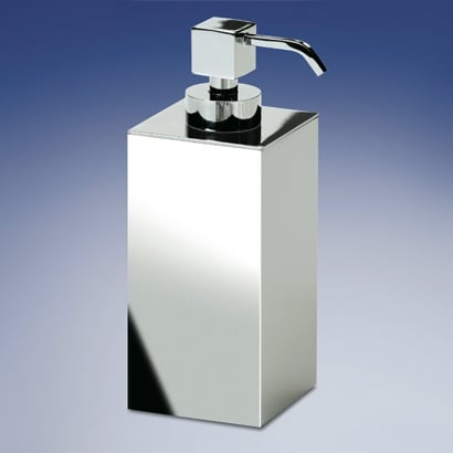 Soap Dispenser, Square, Contemporary, Brass Windisch 90419
