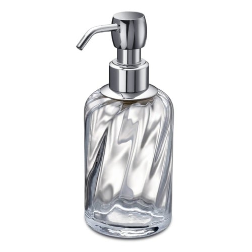 Soap Dispenser, Chrome Brass and Twisted Glass Windisch 90801CR