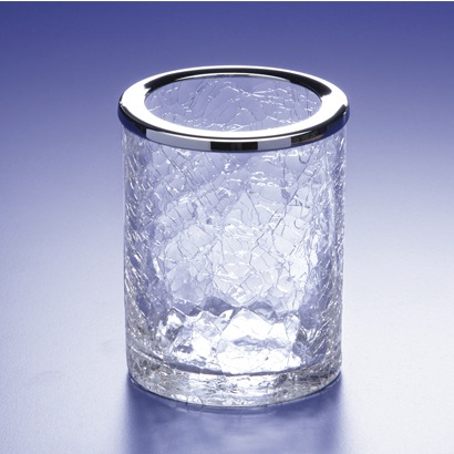 Crackled Crystal Glass Toothbrush Holder Crackled Crystal Glass Toothbrush Holder Windisch 91125