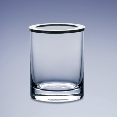 Round Clear Crystal Glass Toothbrush Holder Round Clear Crystal Glass Toothbrush Holder Windisch 911251