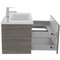 Grey Walnut Floating Bathroom Vanity, 34 Inch