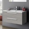 Grey Walnut Floating Bathroom Vanity, 34 Inch