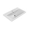 Rectangular White Ceramic Wall Mounted or Drop In Sink