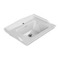 Rectangular White Ceramic Wall Mounted Bathroom Sink
