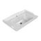 Rectangular White Ceramic Wall Mounted Bathroom Sink