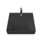 Black Wall Mounted Ceramic Bathroom Sink