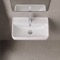 Rectangular White Ceramic Wall Mounted or Drop In Sink