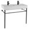Double Trough Console Sink, 40 Inch