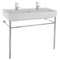 Double Trough Console Sink, 40 Inch