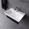 Drop In Bathroom Sink, White Ceramic, Rectangular, Self Rimming Sink