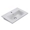 Rectangular White Ceramic Wall Mount or Drop In Bathroom Sink