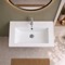 Rectangular White Ceramic Wall Mount or Drop In Bathroom Sink