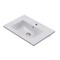 Rectangular White Ceramic Wall Mount or Drop In Bathroom Sink