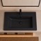 Drop In Sink - Black, 26 Inch, Rectangular, Ceramic