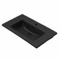 Rectangular Black Ceramic Wall Mount or Drop In Bathroom Sink